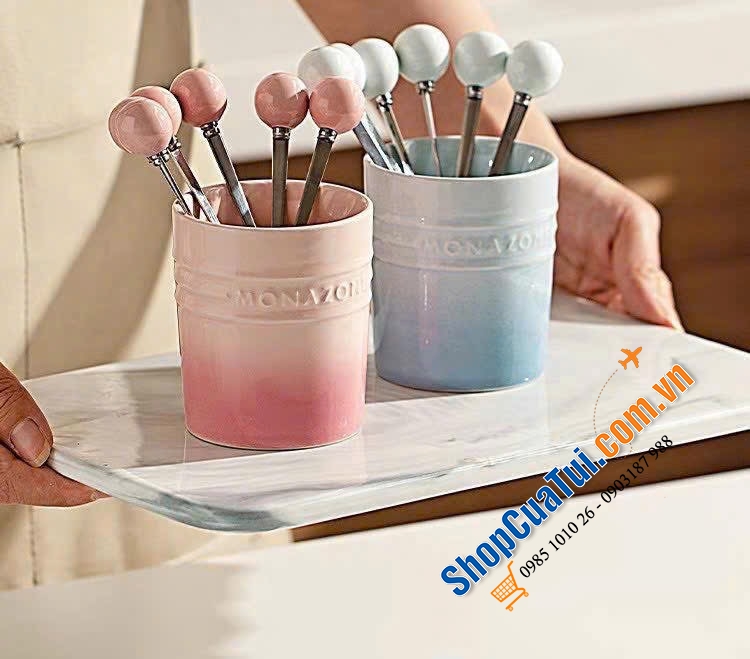SET DĨA HOA QUẢ KÈM HŨ MONAZONE (7 màu)