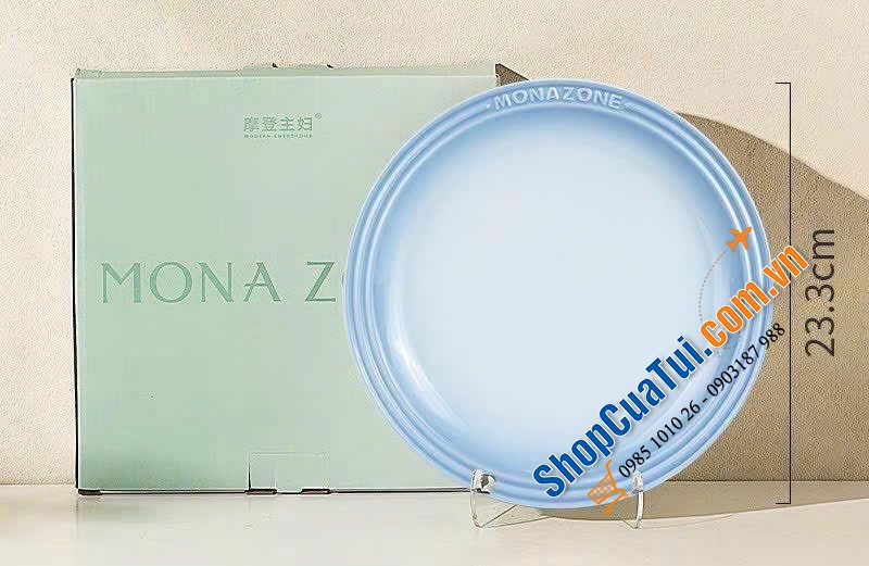Đĩa tròn sứ cao cấp Monazone 23.3cm