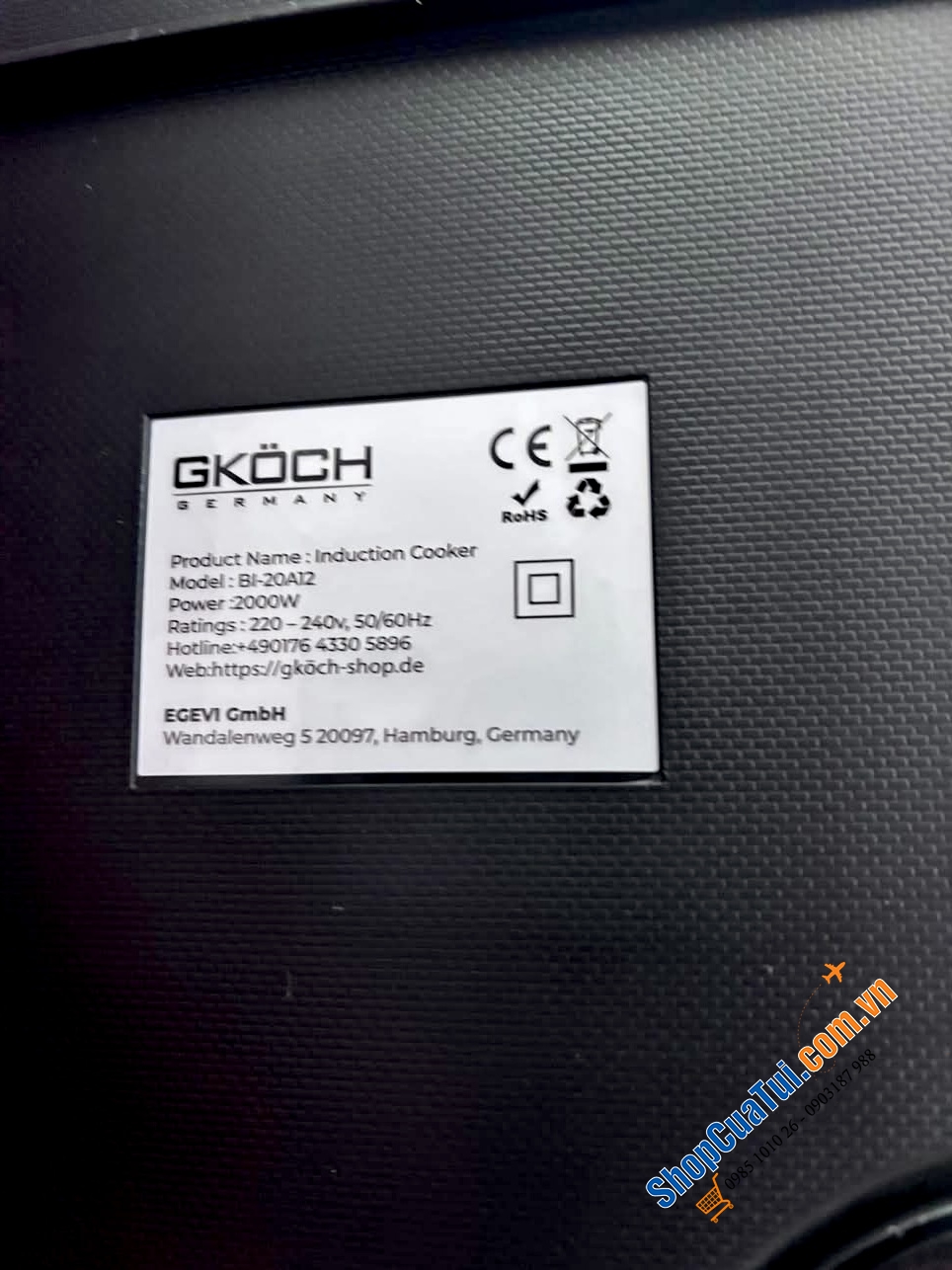 Bếp từ đơn Gkoch siêu mỏng nhẹ, tinh tế từng đường nét