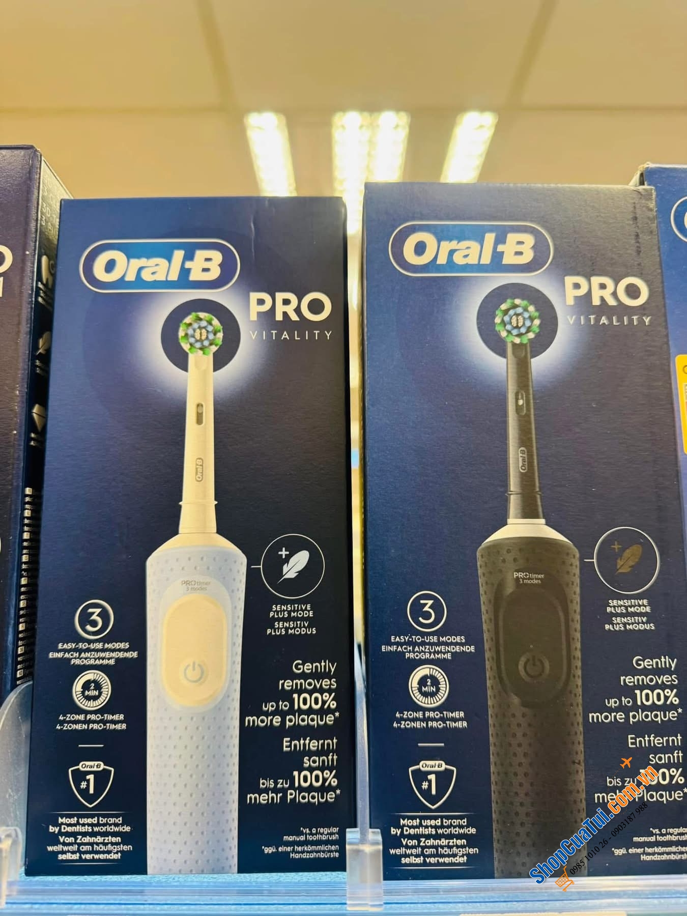 Bàn chải đánh răng điện Oral-B Vitality PRO (màu đen hoặc màu xanh)