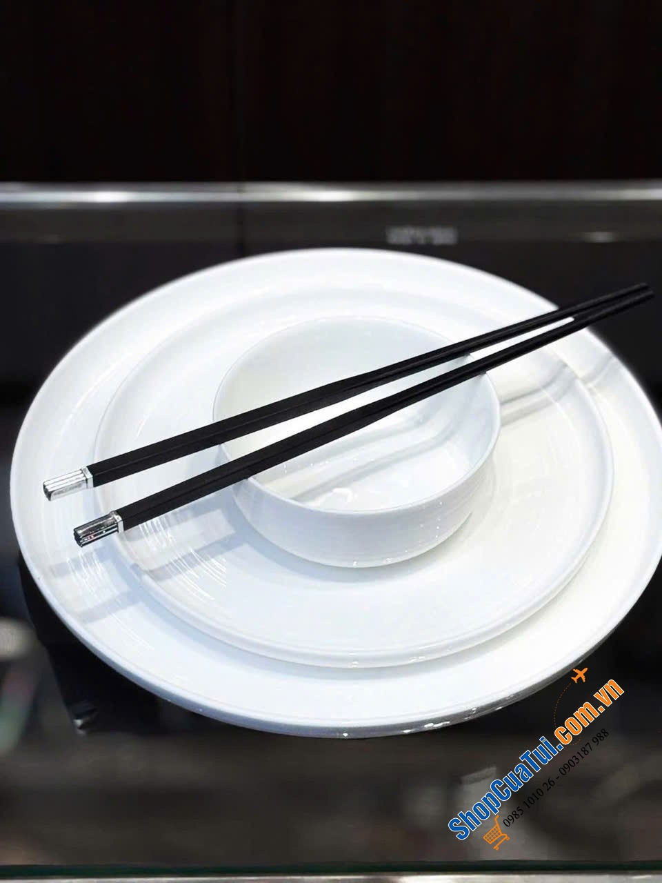 Set 10 đôi đũa sợi thuỷ tinh Keller Đức màu trắng, màu đen 27cm ( mẫu mới 2025)