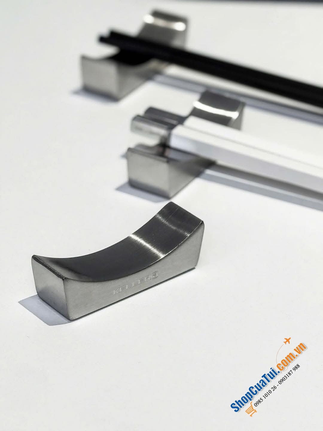 Set 10 đôi đũa sợi thuỷ tinh Keller Đức màu trắng, màu đen 27cm ( mẫu mới 2025)