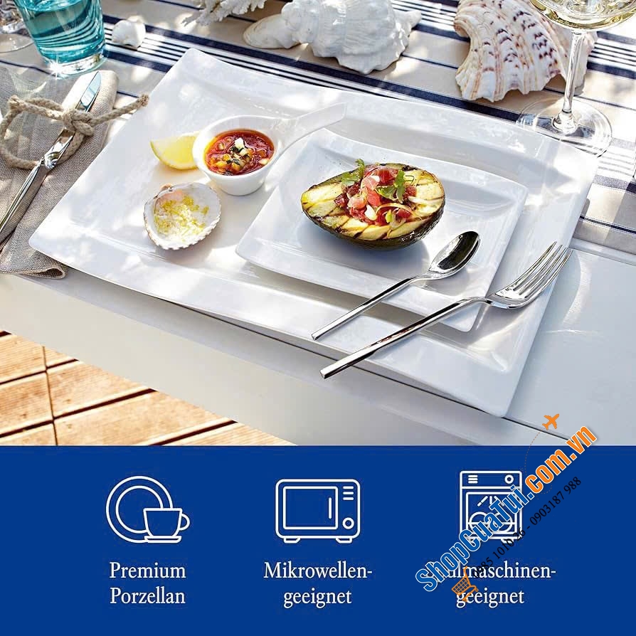Đĩa Villeroy & Boch NewWave Teller 18 x 15 cm – Định hình nghệ thuật -  made in Germany