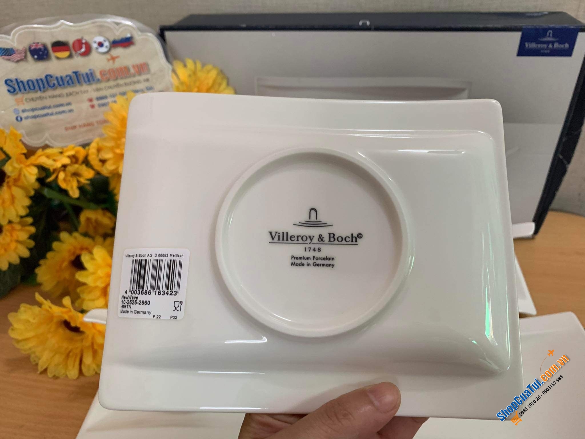 Đĩa Villeroy & Boch NewWave Teller 18 x 15 cm – Định hình nghệ thuật -  made in Germany