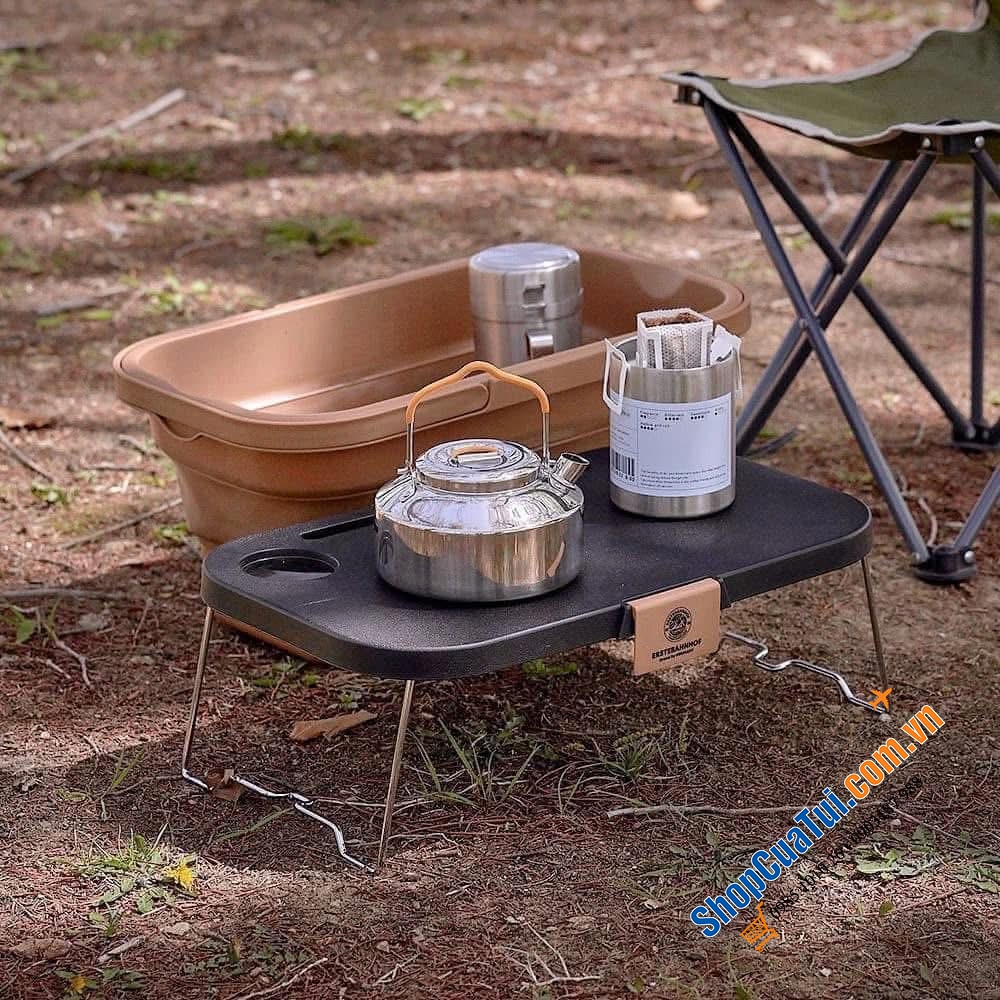 Ice box thùng giữ nhiệt 16L kiêm bàn camping ERSTEBAHNHOF - Mua 1 được 4: làm bàn chắc chắn - xô đựng tiện lợi - khay đựng gọn gàng - hộp đá giữ đồ uống mát lạnh