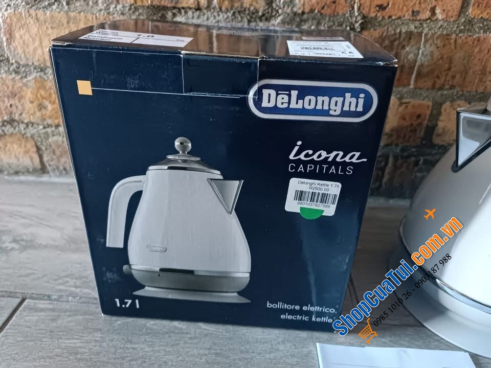 ẤM SIÊU TỐC DELONGHI VINTAGE ICONA MÀU TRẮNG