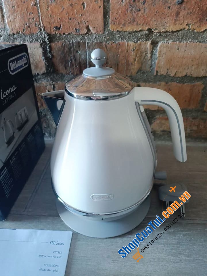 ẤM SIÊU TỐC DELONGHI VINTAGE ICONA MÀU TRẮNG