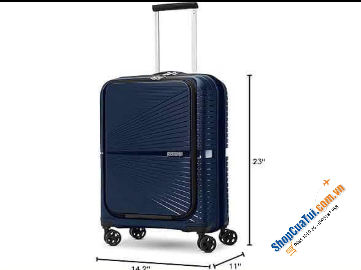 Vali American Tourister Airconic size cabin 20 inch kiểu đóng cửa - chiếc valy nhẹ, sáng tạo kết hợp với ngôn ngữ thiết kế hiện đại