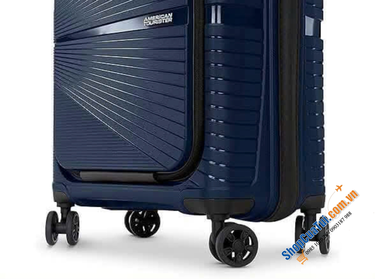 Vali American Tourister Airconic size cabin 20 inch kiểu đóng cửa - chiếc valy nhẹ, sáng tạo kết hợp với ngôn ngữ thiết kế hiện đại