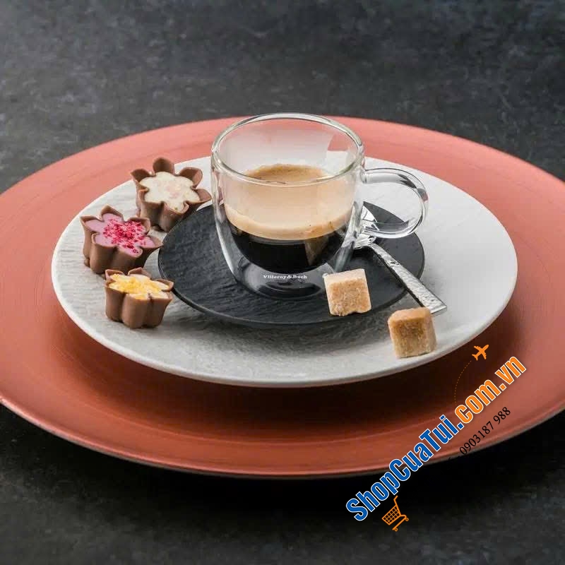 Set 2 cốc 2 thành Villeroy & Boch Artesano Hot&Cold Tasse S - Bộ 2 chiếc có quai để uống trà, cà phê
