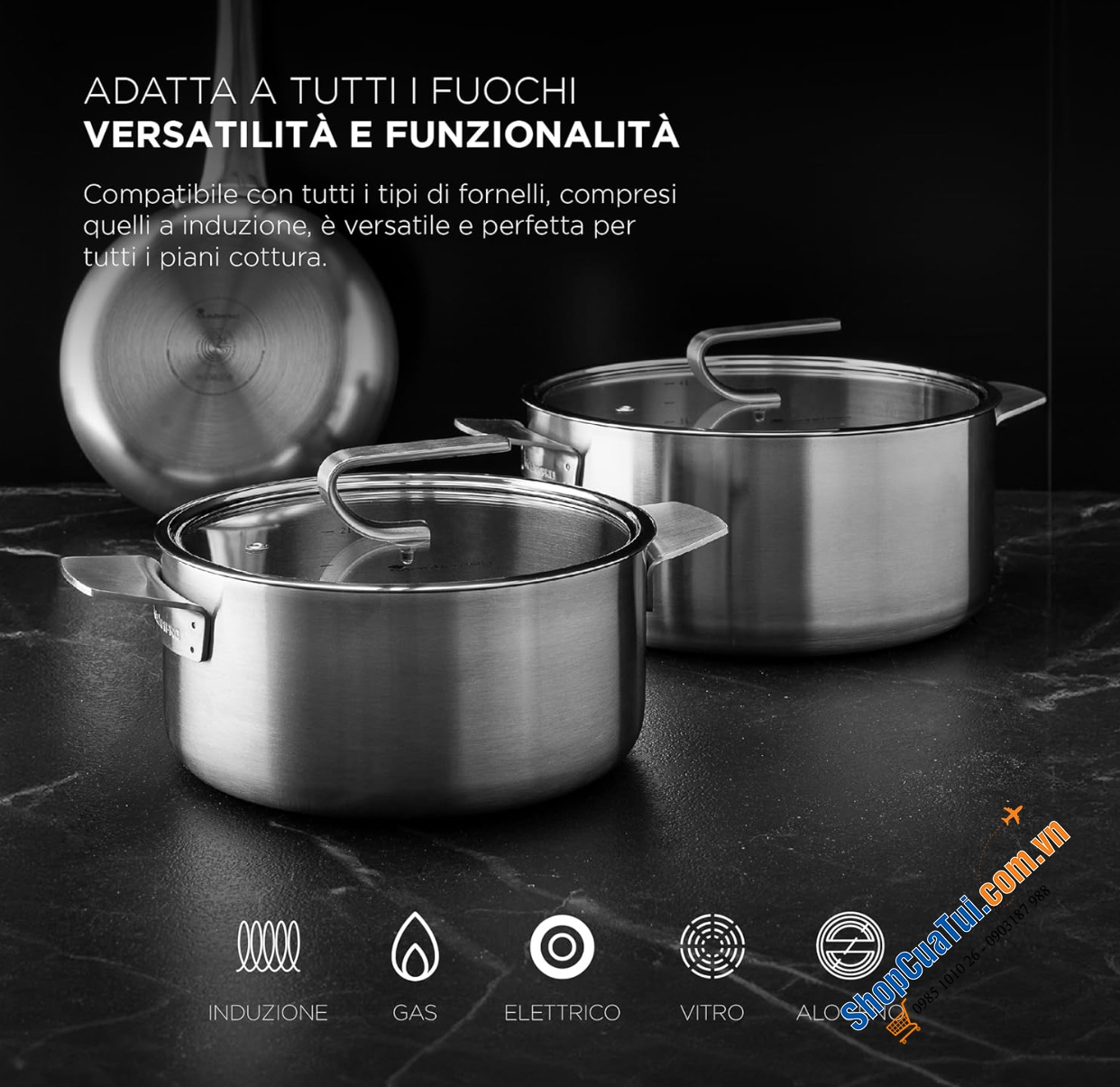 Nồi MasterPro 20cm với tay cầm phong cách, chắc chắn và đẳng cấp