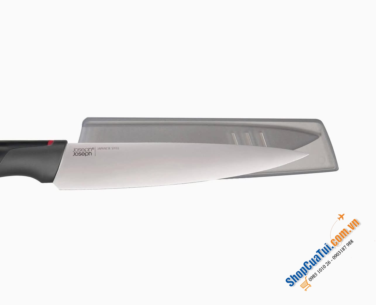 Set 4 thớt Joseph Joseph 60230 Folio kèm 1 dao nhà bếp sắc lịm.