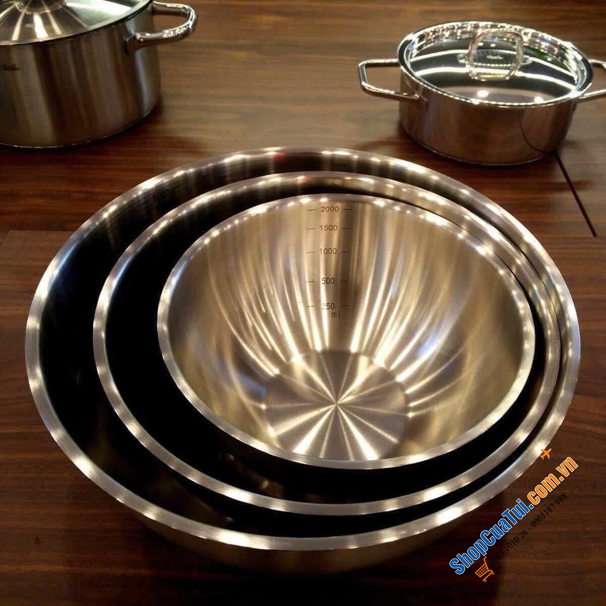 Set 3 âu trộn Fissler.