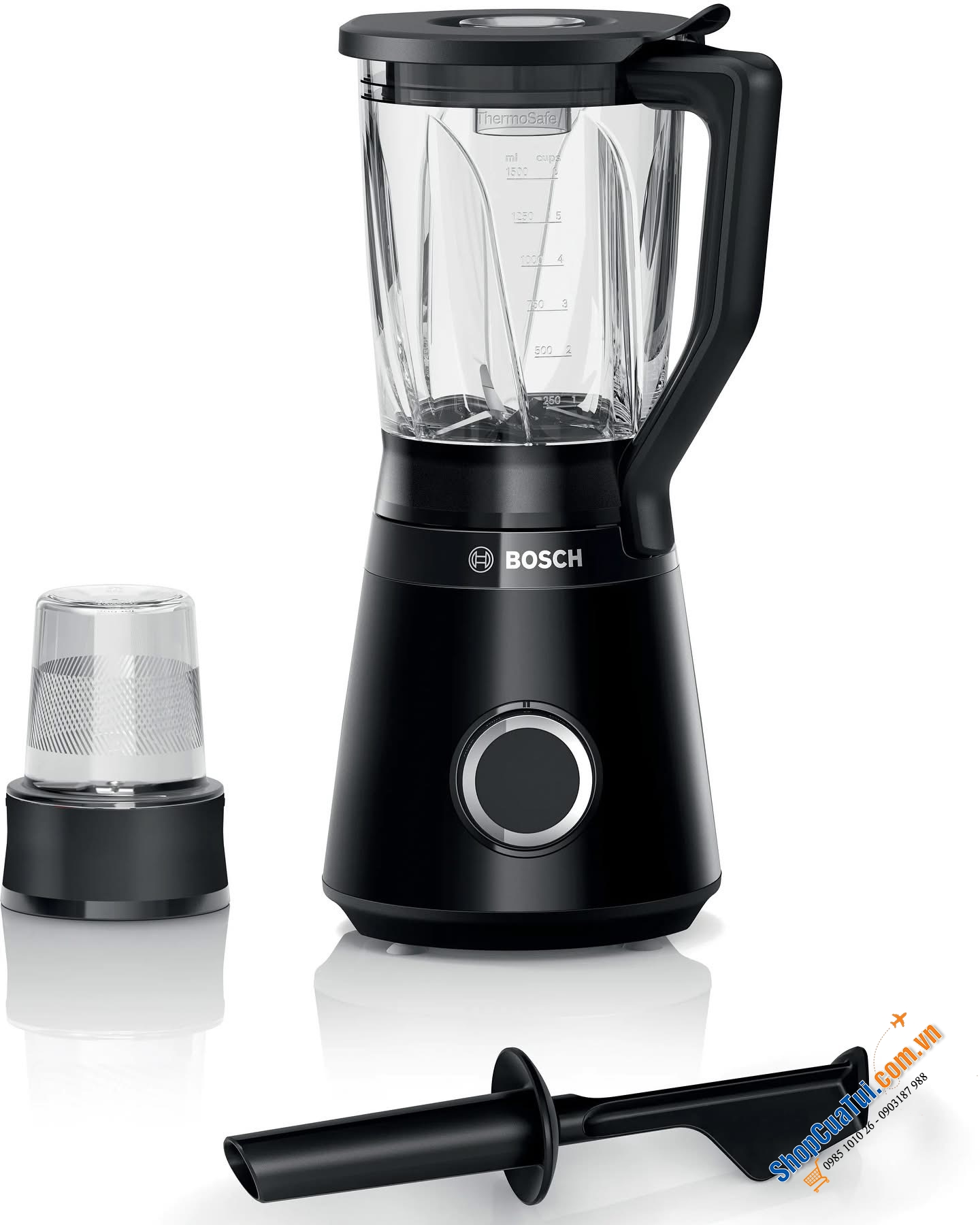 Máy say sinh tố Bosch MMB6176B Blender VitaPower 1200W Black - xay các món yêu thích: smoothie – detox – sữa hạt – đá xay mịn