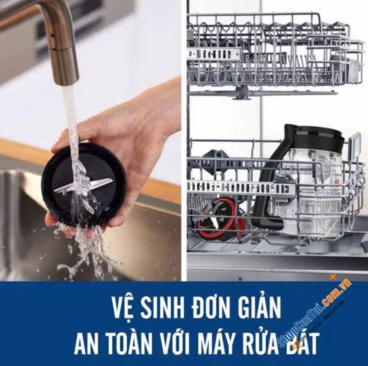 Máy say sinh tố Bosch MMB6176B Blender VitaPower 1200W Black - xay các món yêu thích: smoothie – detox – sữa hạt – đá xay mịn