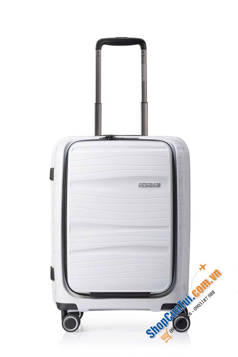 VALI AMERICAN TOURISTER HAIMA size cabin 20 inch - VALY DU LỊCH với ngăn đựng Laptop mặt trước, cổng sạc USB tiện ích đẳng cấp