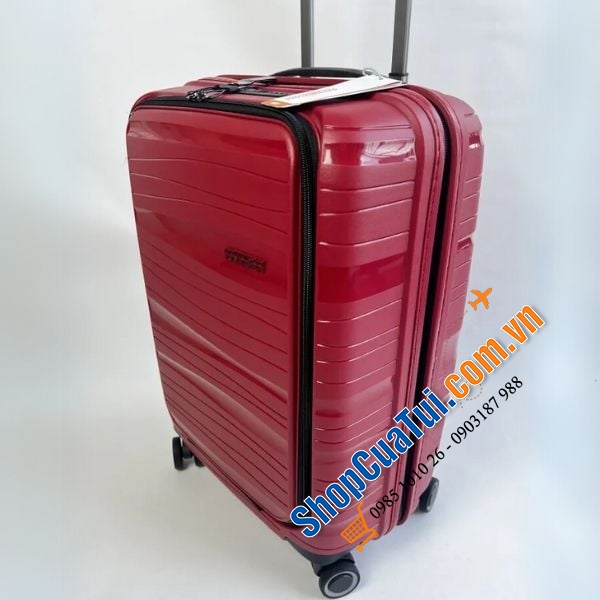 VALI AMERICAN TOURISTER HAIMA size cabin 20 inch - VALY DU LỊCH với ngăn đựng Laptop mặt trước, cổng sạc USB tiện ích đẳng cấp