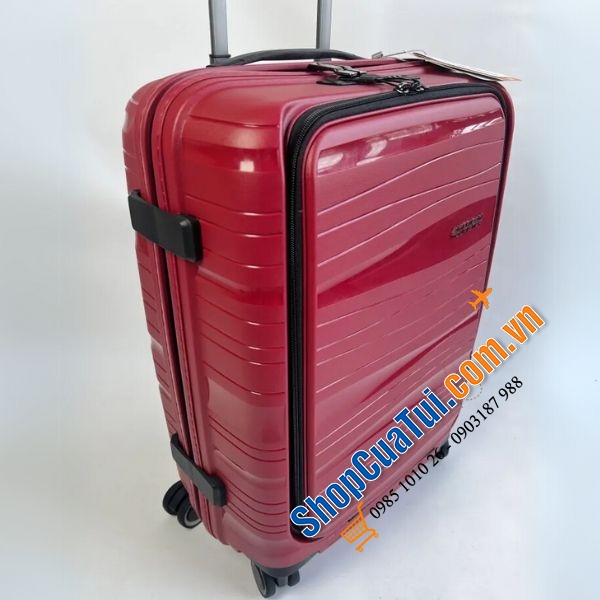 VALI AMERICAN TOURISTER HAIMA size cabin 20 inch - VALY DU LỊCH với ngăn đựng Laptop mặt trước, cổng sạc USB tiện ích đẳng cấp