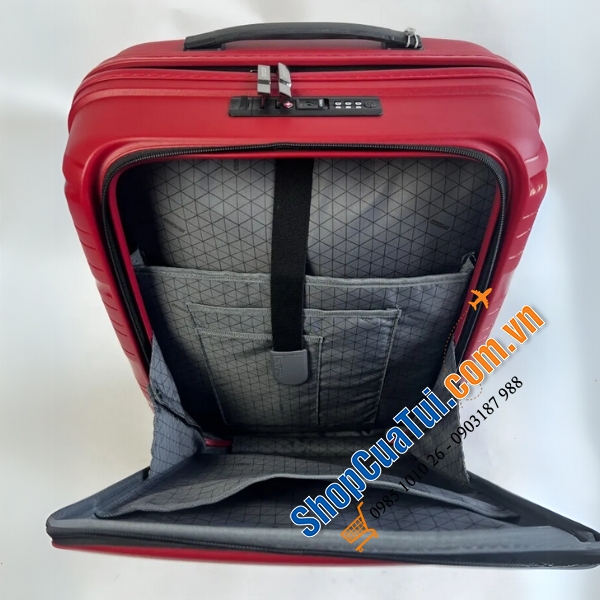 VALI AMERICAN TOURISTER HAIMA size cabin 20 inch - VALY DU LỊCH với ngăn đựng Laptop mặt trước, cổng sạc USB tiện ích đẳng cấp