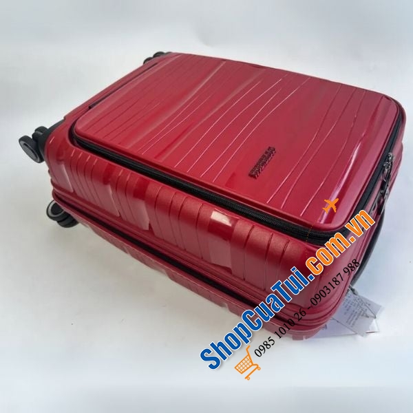 VALI AMERICAN TOURISTER HAIMA size cabin 20 inch - VALY DU LỊCH với ngăn đựng Laptop mặt trước, cổng sạc USB tiện ích đẳng cấp