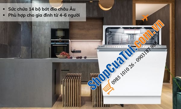 Máy rửa bát âm tủ Bosch SMD8TCX04E serie 8 model 2025 - CHẠM NHẸ LÀ MỞ, SANG TRỌNG TỪ CÁI NHÌN ĐẦU TIÊN
