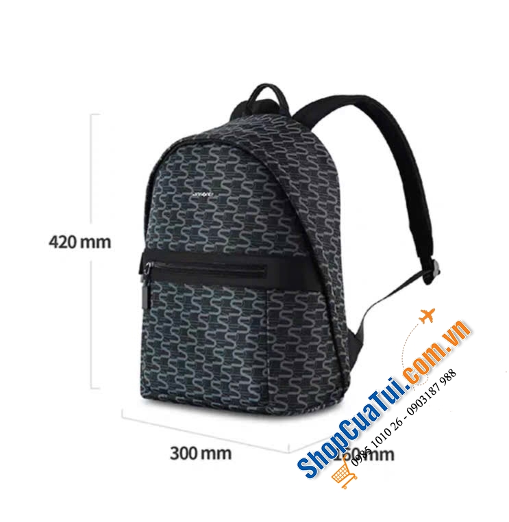 Balo Samsonite hoạ tiết cổ điển của hãng, nhẹ, thời trang và tối giản