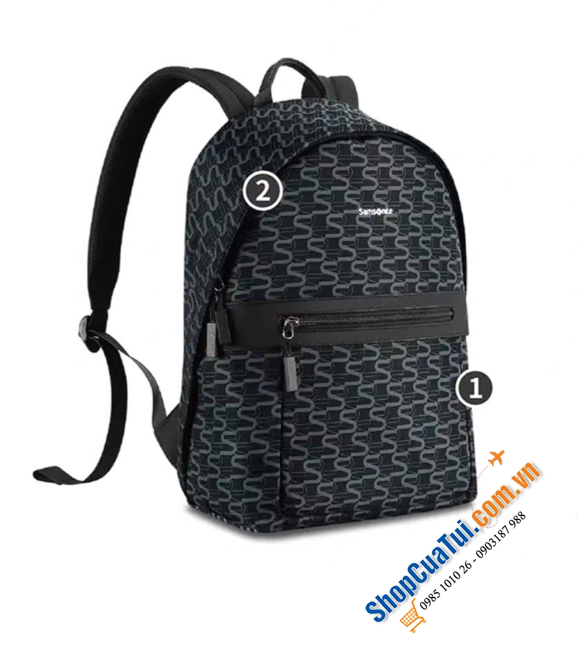 Balo Samsonite hoạ tiết cổ điển của hãng, nhẹ, thời trang và tối giản