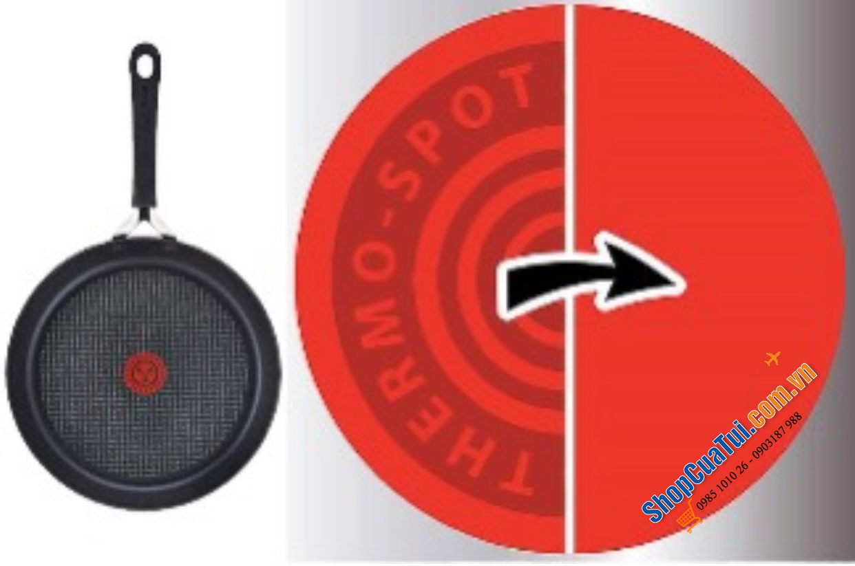 CHẢO TEFAL JAMIE OLIVER HARD ANODIZED 28CM TAY CẦM CÁN NHỰA.
