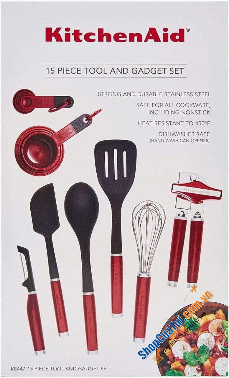 Bộ dụng cụ nhà bếp 15 món KitchenAid