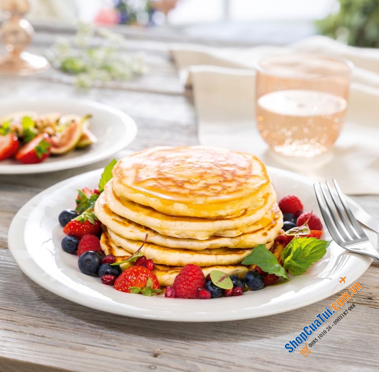 Bộ đĩa Vivo Essential White Dinner Set VILLEROY & BOCH 12 món (gồm 6 đĩa ăn chính 27cm và 6 đĩa ăn sáng 22cm) - MADE IN GERMANY