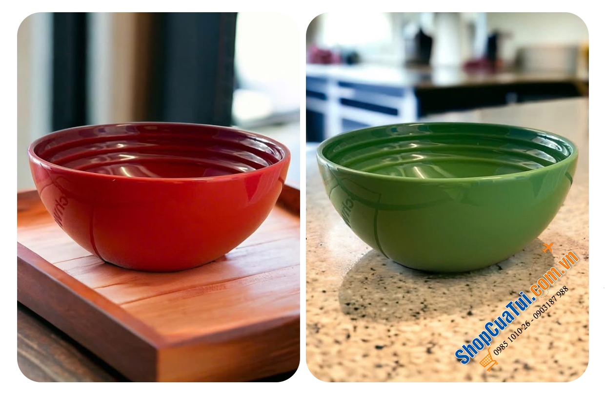 Bát ăn cơm Le Creuset 12cm - Bát đựng đồ ăn nhẹ 12 cm (màu đỏ, màu xanh bamboo)
