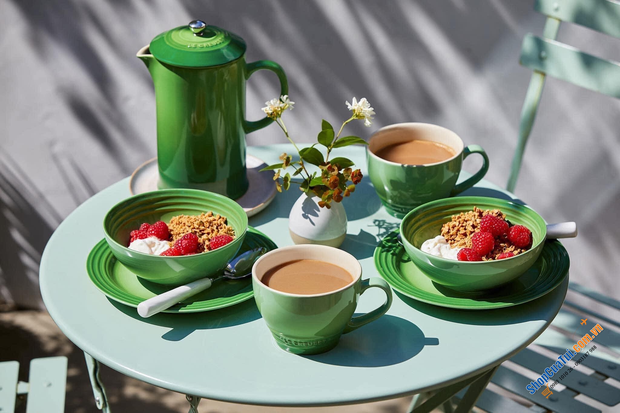 Bát ăn cơm Le Creuset 12cm - Bát đựng đồ ăn nhẹ 12 cm (màu đỏ, màu xanh bamboo)