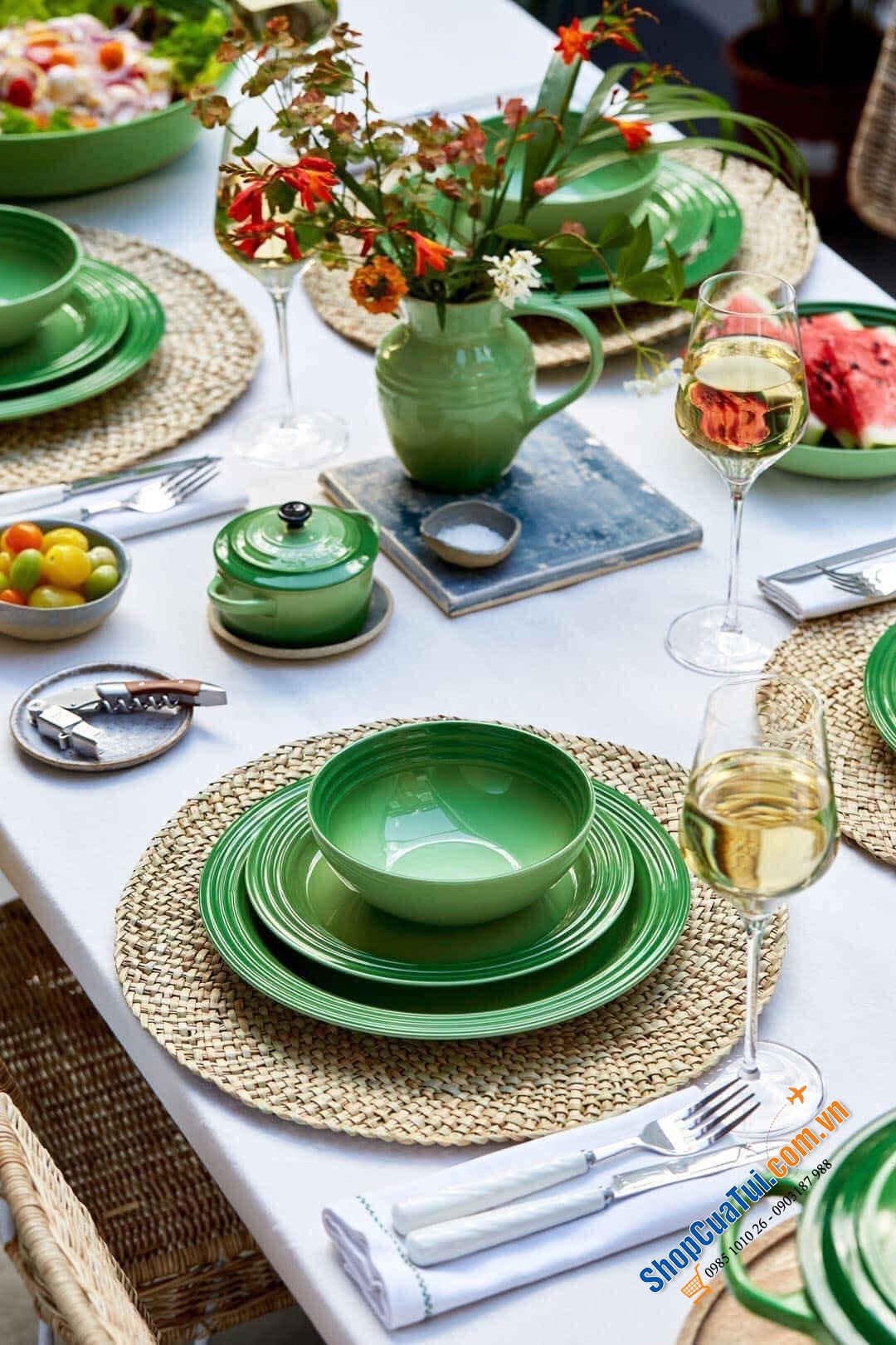 Bát ăn cơm Le Creuset 12cm - Bát đựng đồ ăn nhẹ 12 cm (màu đỏ, màu xanh bamboo)