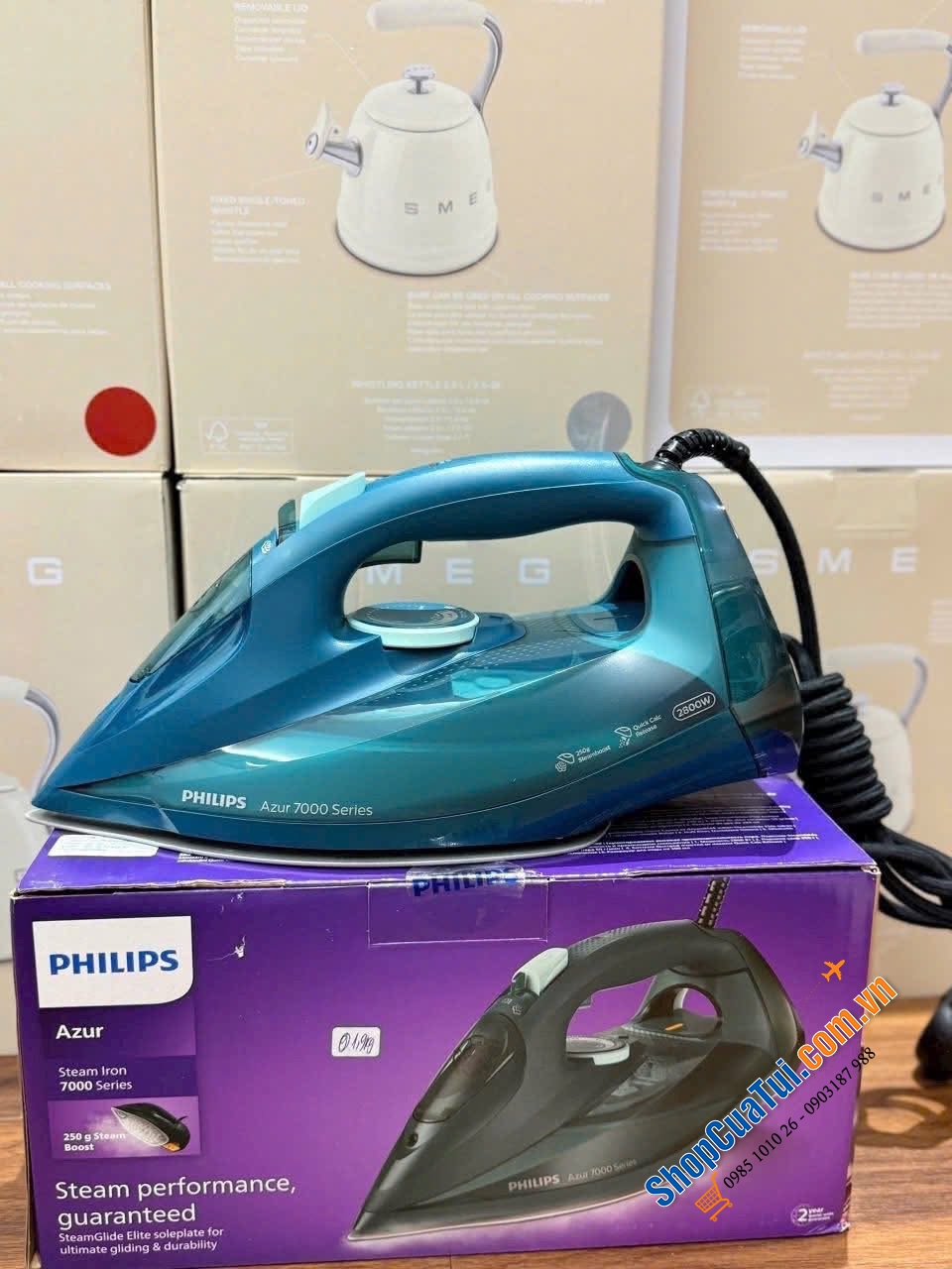 Bàn là Philips 7000 Series DST7050/70 SteamGlide Soleplate Elite 2800W.