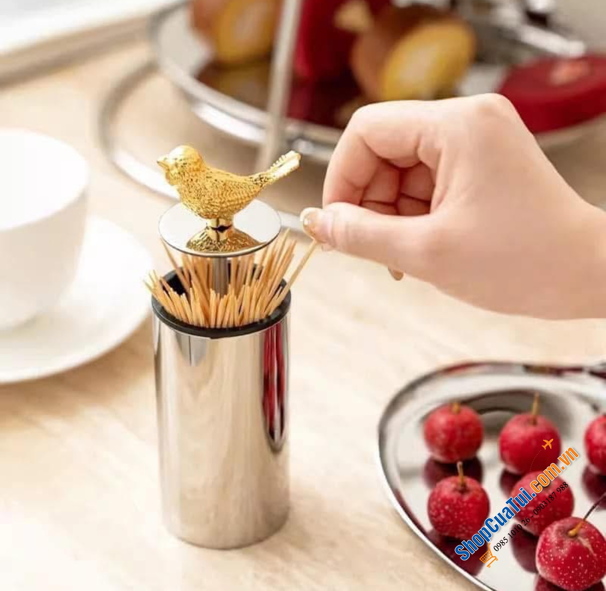 Hộp tăm inox Lifestyle sang xịn mịn from Đan Mạch.
