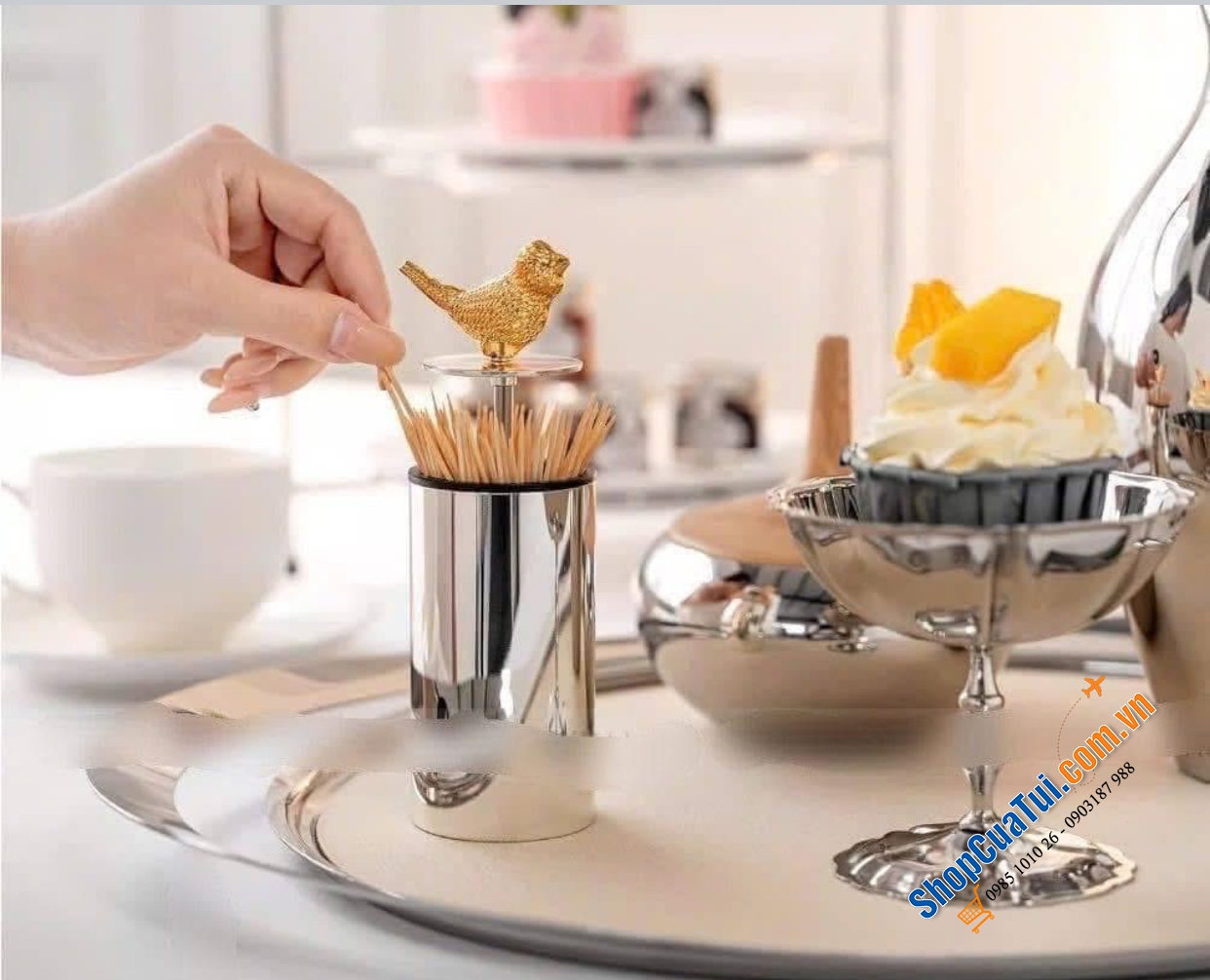 Hộp tăm inox Lifestyle sang xịn mịn from Đan Mạch.