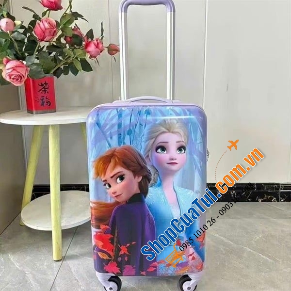 VALI DISNEY 20inch CHO BÉ DU LỊCH HÈ (6 màu: Batman, Chó cứu hộ, Glam 10, Minie, Spiderman, Elsa)