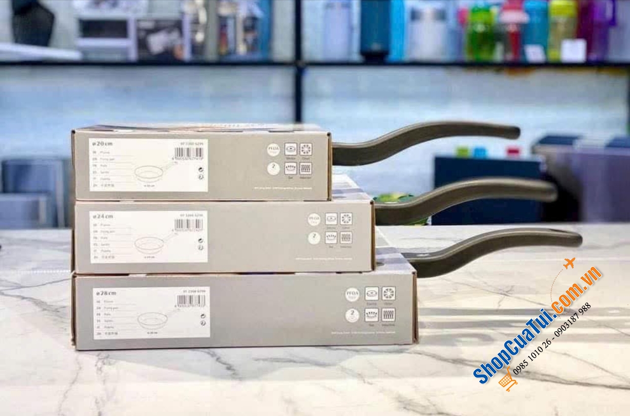 Chảo chống dính WMF Devil Platinum cán nhựa Size 20cm - 24cm - 28cm.