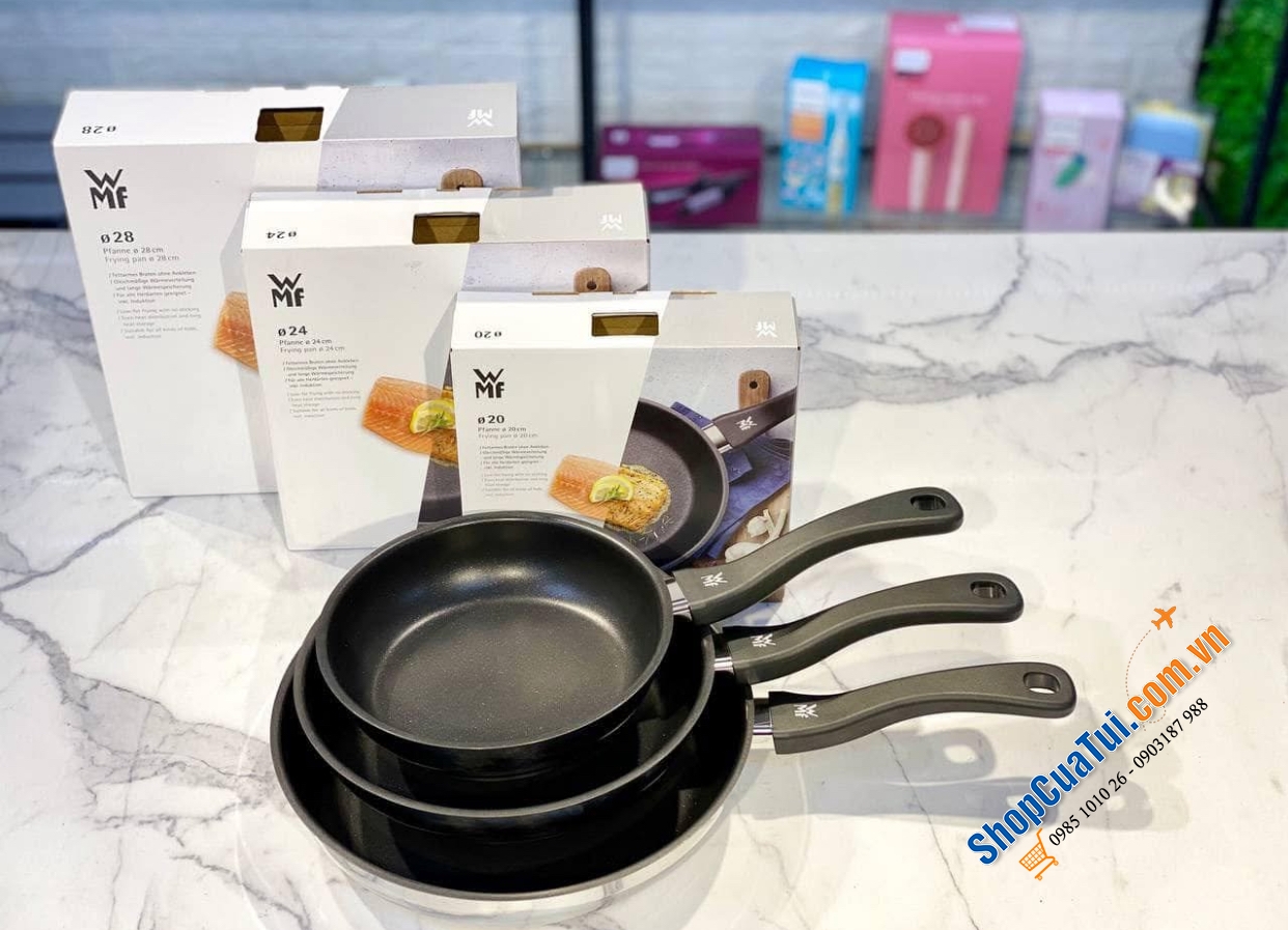 Chảo chống dính WMF Devil Platinum cán nhựa Size 20cm - 24cm - 28cm.