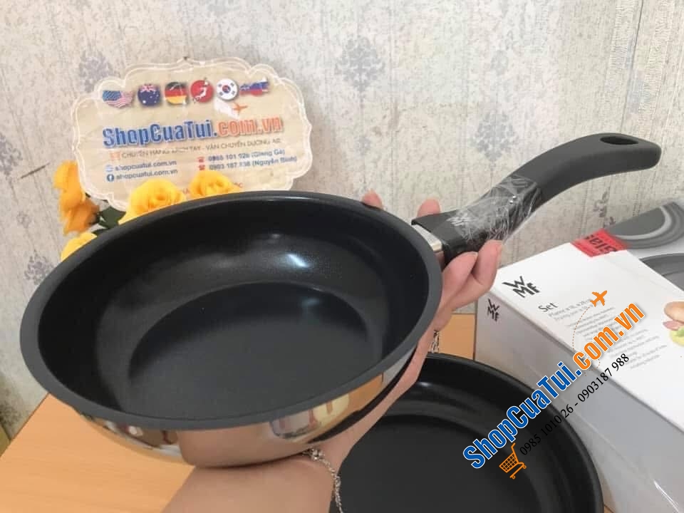 Chảo chống dính WMF Devil Platinum cán nhựa Size 20cm - 24cm - 28cm.