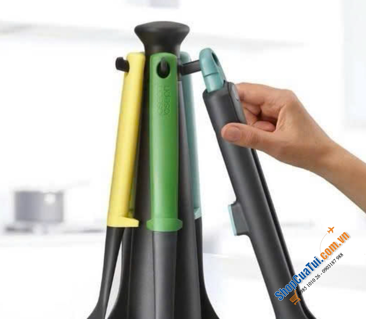BỘ DỤNG CỤ NẤU ĂN JOSEPH JOSEPH 10549 - CẦN LẮM CHO CĂN BẾP HIỆN ĐẠI.