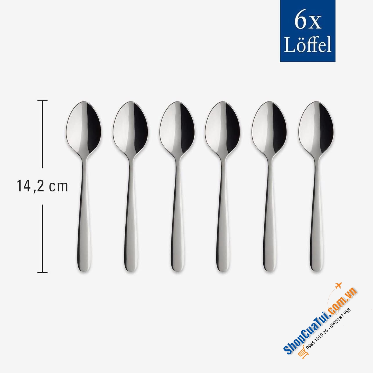 Sét 6 thìa cafe Villeroy & Boch Daily Line Collection.