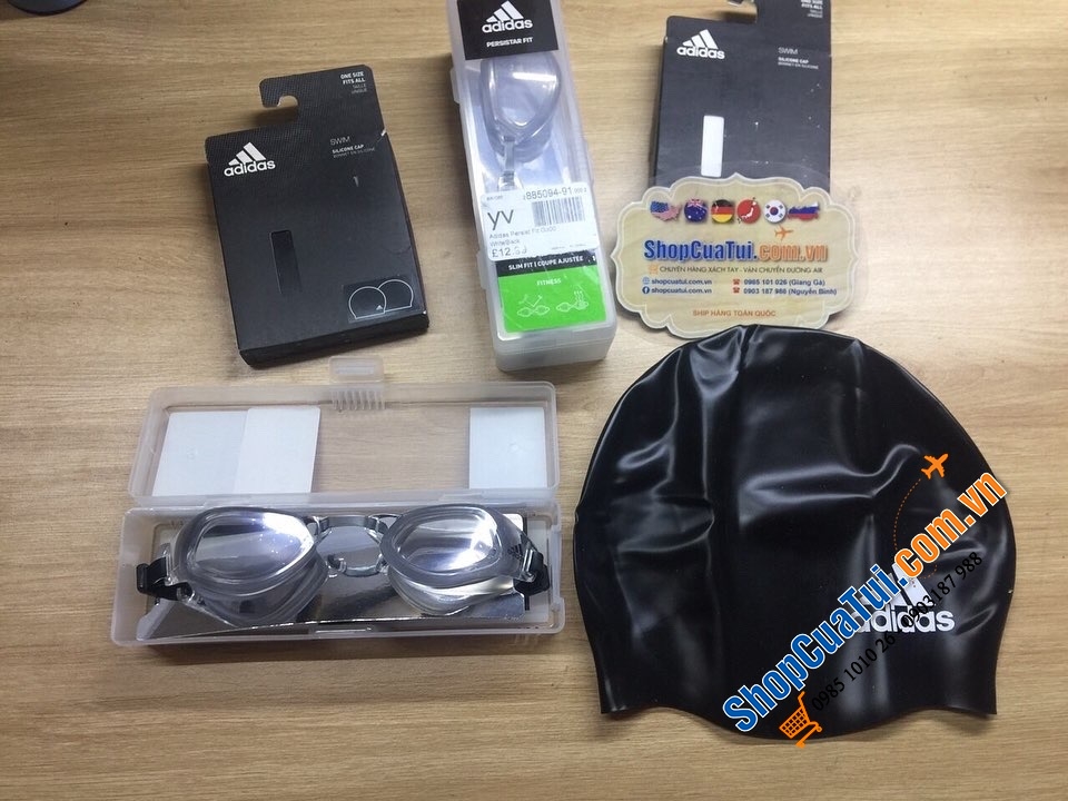 Kính bơi ADIDAS size S cho bé từ 12 tuổi.