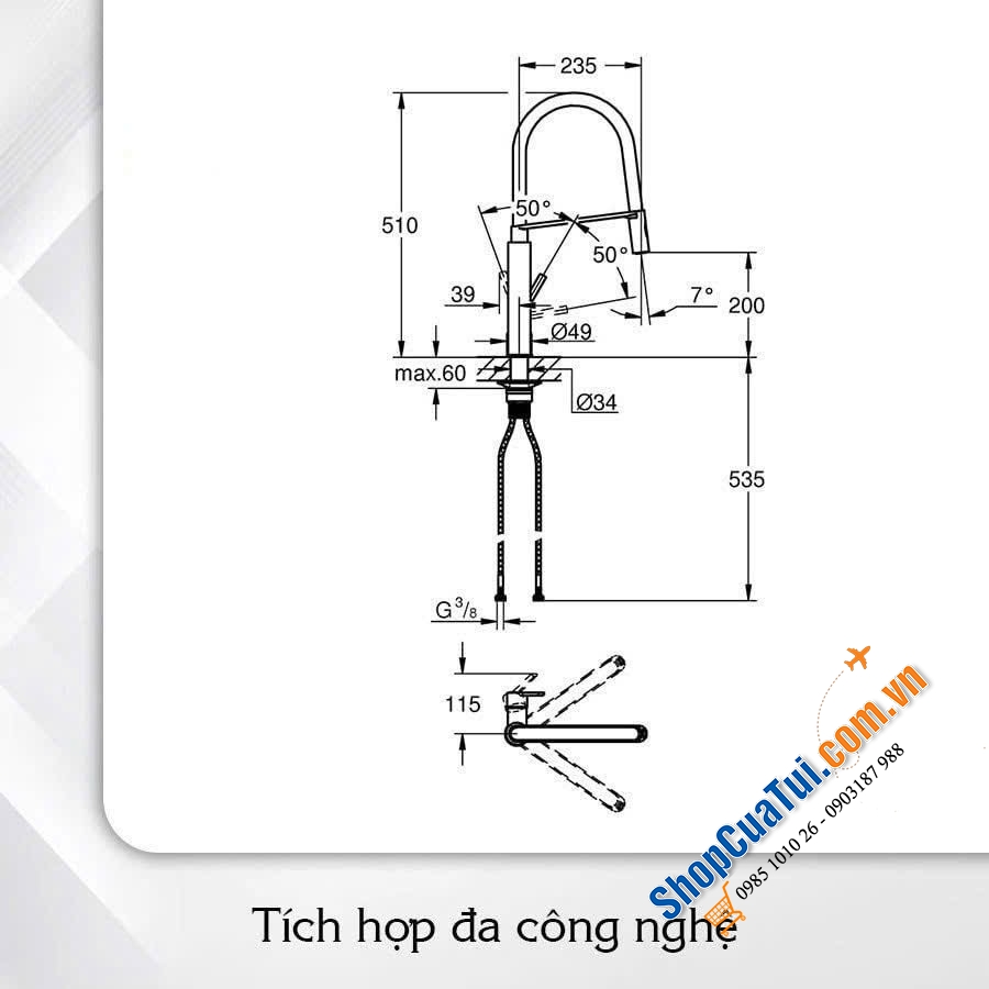 GROHE FEEL 31489000 – VÒI RỬA BÁT ĐỈNH CAO HIỆN ĐẠI - Điểm nhấn tinh tế cho bếp đẹp!