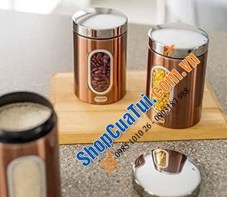 Set 3 hộp Addis màu đồng siêu đẹp.