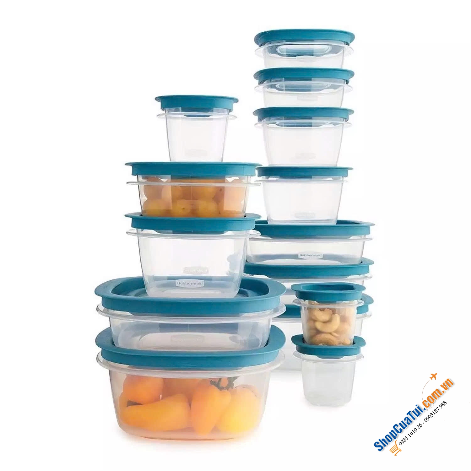 Sét hộp đựng thực phẩm 28 món Rubbermaid Flex & Seal - Made in USA.