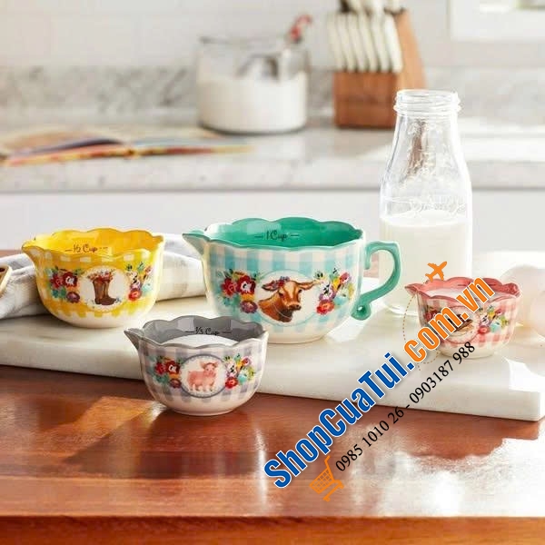 Sét ca đong 4 món Pioneer Woman Sweet Romance Blossoms.