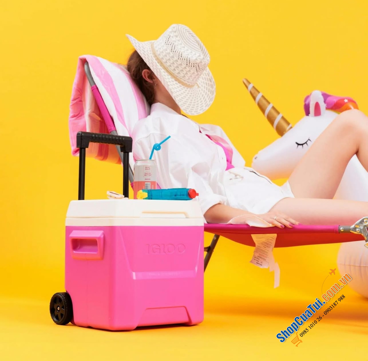 Hộp giữ lạnh có bánh xe Igloo Laguna 15L - Made in USA.