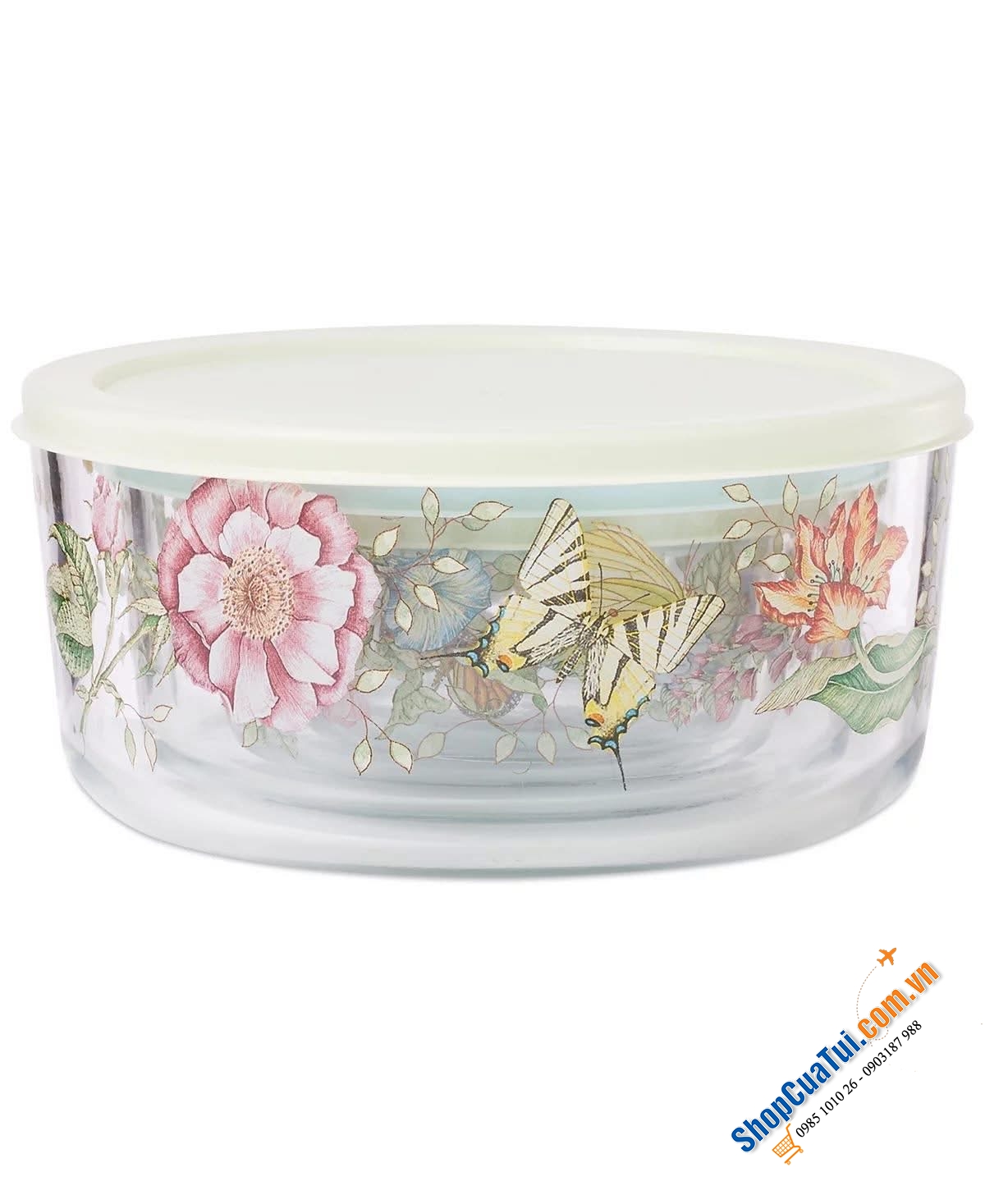 Sét hộp thủy tinh 4 món đựng thực phẩm Lenox Butterfly Meadow.