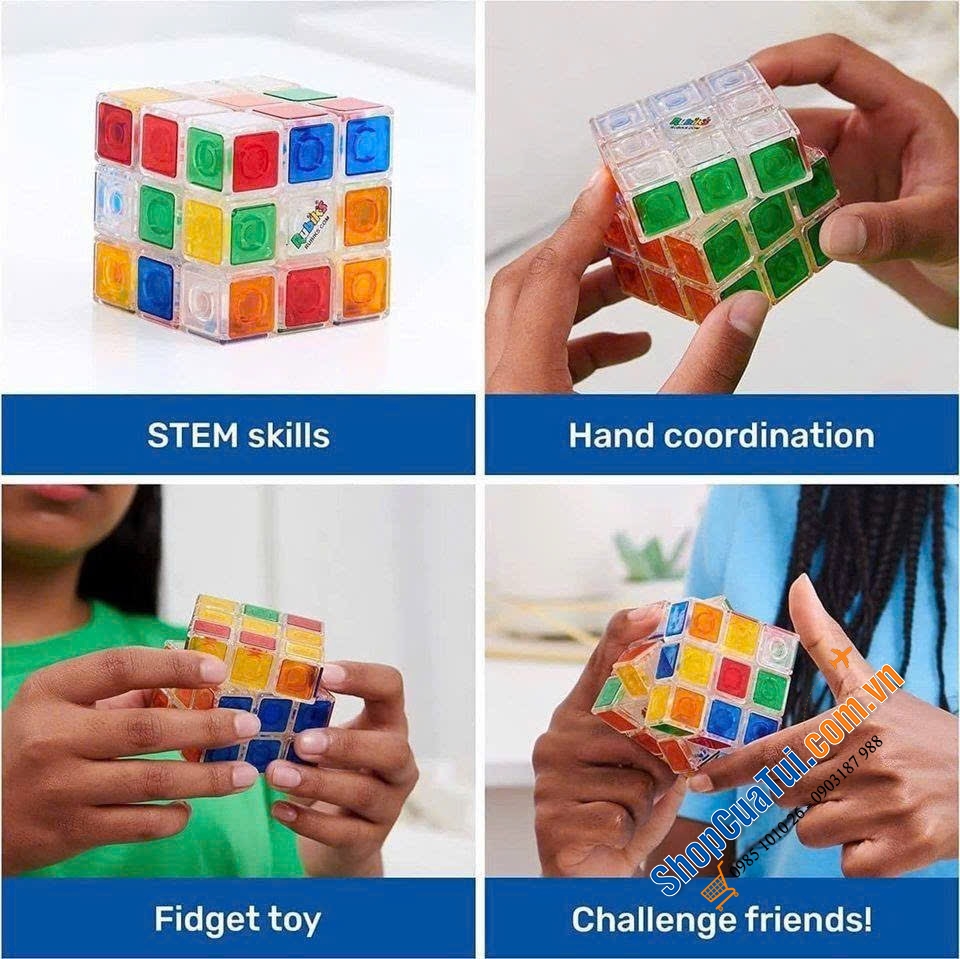 Rubik 3x3 loại tinh thể - quà tặng cho con.